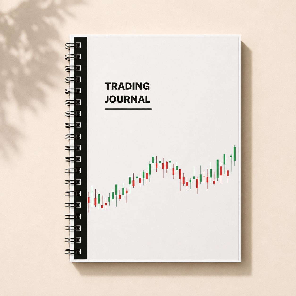 Stock Market Monochrome Trading Journal A5 Size 140 Pages