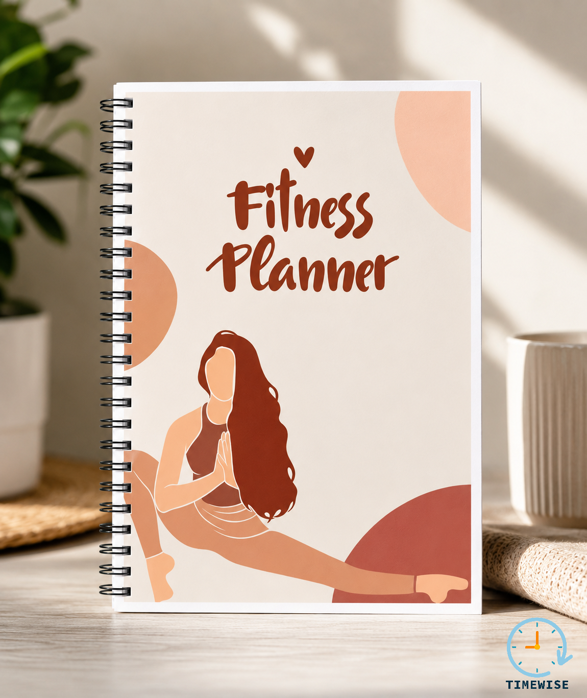 Timewise Fitness Planner Workout Journal A5 Size 140 Pages