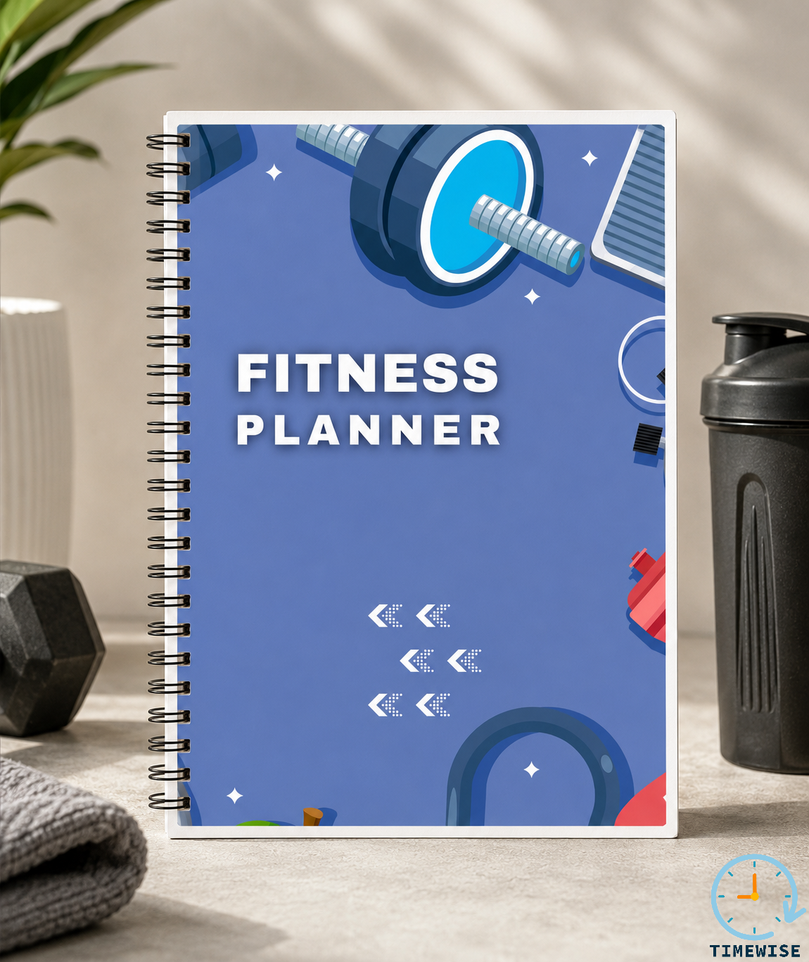 Timewise Fitness Planner Workout Journal A5 Size 140 Pages
