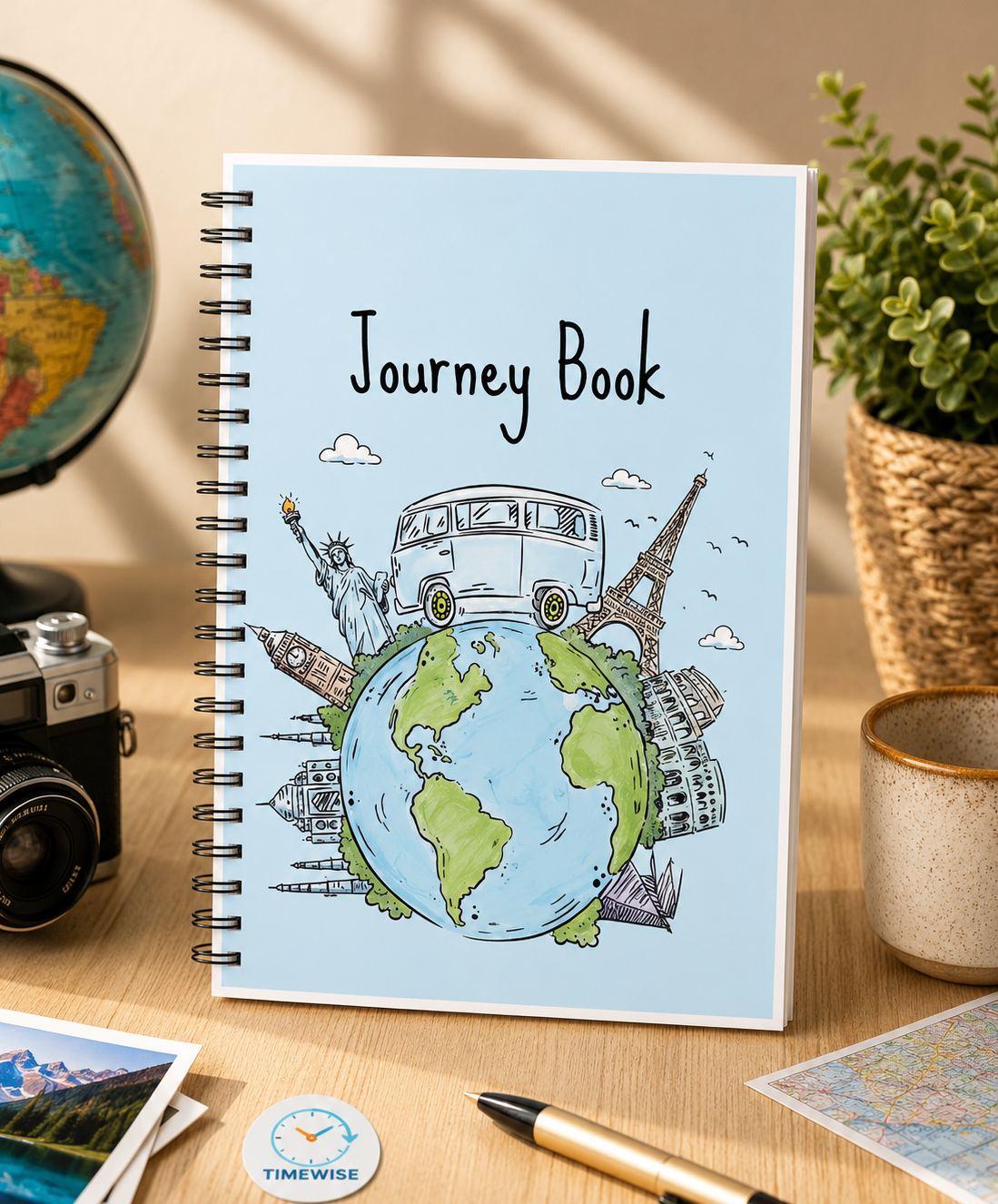 Timewise A5 Size travel journal for documenting adventures