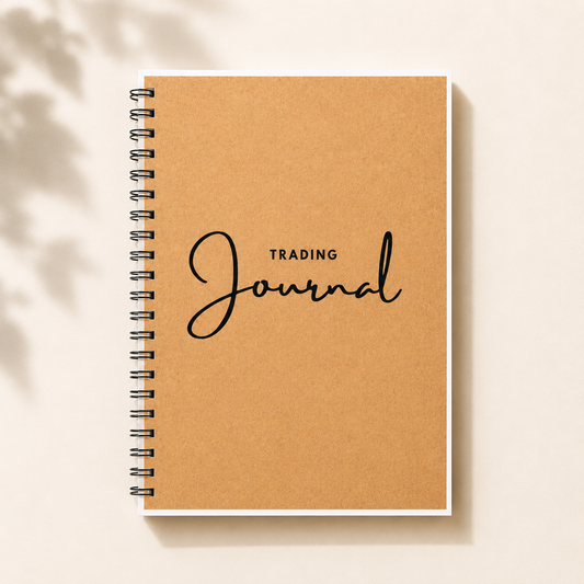 Stock Market Monochrome Trading Journal A5 Size 140 Pages