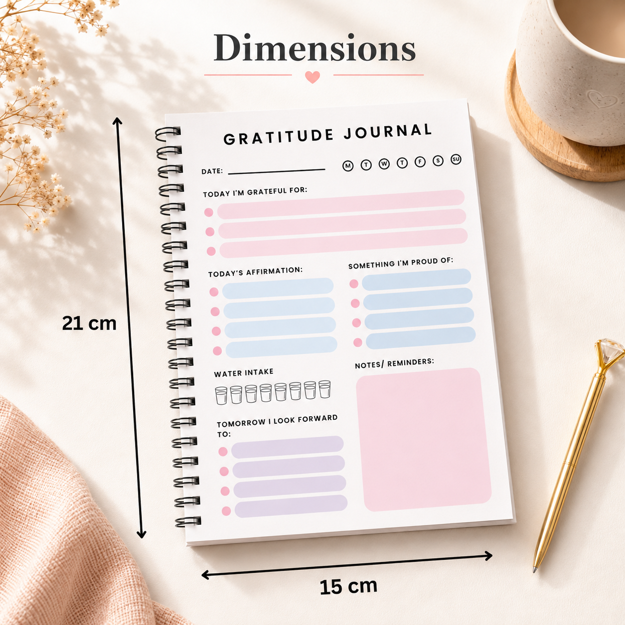 Timewise Find More Joy: Daily Gratitude Journal A5 Size 126 Pages