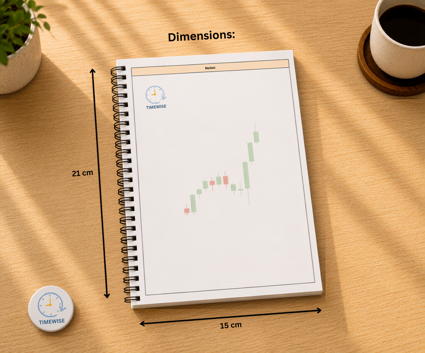 Stock Market Trading Journal 2.0 Notebook A5 Size 140 Pages